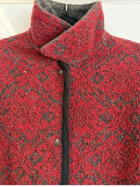 Wool rich Women's Snap Button Down Jacket SZ M made in USA